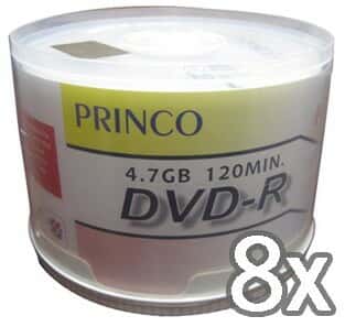 سی دی و دی وی دی - لوح فشرده پرینکو RED DVD-R باکس 50 عددی55299